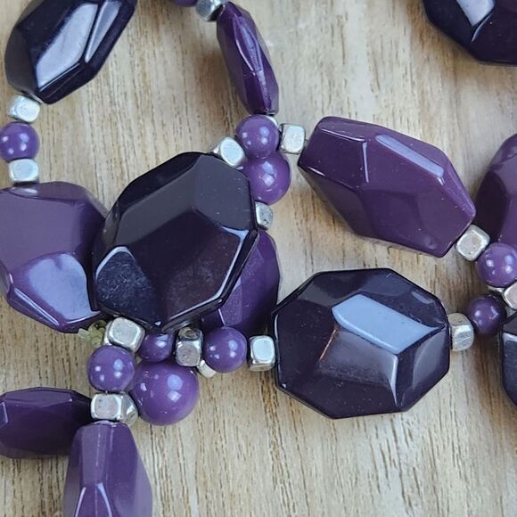 🩵Premier "Grapevine" Purple Set of 3 Bracelets - Picture 2 of 9